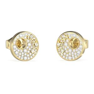 GUESS Jewellery Blooming Summer Earrings Gold Plated Stainless Steel with Zircon Stones JUBE05225JWYGT/U - 56552