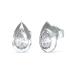 GUESS Jewellery 4G Light Solitaire Earrings from Stainless Steel with Zircon Stones JUBE05247JWRHT/U - 0