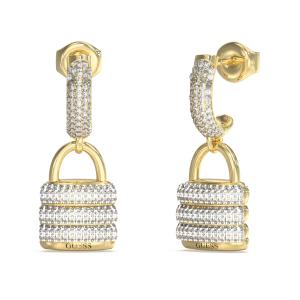 ΣΚΟΥΛΑΡΙΚΙΑ Κρεμαστά My Secret GUESS Jewellery Επιχρυσωμένο Ανοξείδωτο Ατσάλι και Πέτρες Ζιργκόν JUBE05407JWYGT/U - 62710