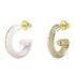ΣΚΟΥΛΑΡΙΚΙΑ Πετράτα G Crystal GUESS Jewellery Επιχρυσωμένο Ανοξείδωτο Ατσάλι και Πέτρες Ζιργκόν JUBE05436JWYGWHT/U - 0