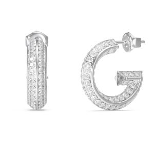 ΣΚΟΥΛΑΡΙΚΙΑ G Crystal GUESS Jewellery Ασημί Ανοξείδωτο Ατσάλι με Πέτρες Ζιργκόν JUBE05444JWRHT/U - 62738