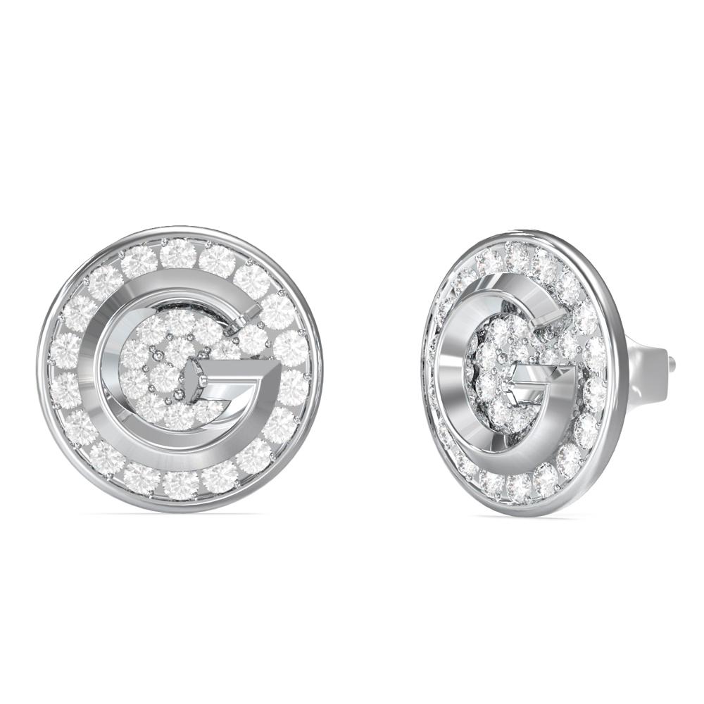 ΣΚΟΥΛΑΡΙΚΙΑ G Crystal GUESS Jewellery Ασημί Ανοξείδωτο Ατσάλι με Πέτρες Ζιργκόν JUBE05448JWRHT/U