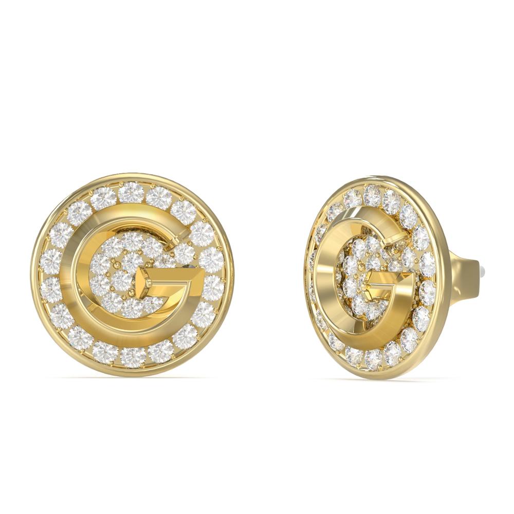 ΣΚΟΥΛΑΡΙΚΙΑ Πετράτα G Crystal GUESS Jewellery Επιχρυσωμένο Ανοξείδωτο Ατσάλι και Πέτρες Ζιργκόν JUBE05448JWYGT/U