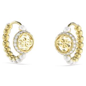 ΣΚΟΥΛΑΡΙΚΙΑ Tiny Pearly GUESS Jewellery Επιχρυσωμένο Ανοξείδωτο Ατσάλι με Πέτρες Ζιργκόν και Μαργαριτάρια JUBE05518JWYGT/U - 62766