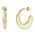 ΣΚΟΥΛΑΡΙΚΙΑ Κρίκοι Tiny Pearly GUESS Jewellery Επιχρυσωμένο Ανοξείδωτο Ατσάλι με Πέτρες Ζιργκόν και Μαργαριτάρια JUBE05524JWYGT/U - 0