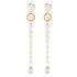 ΣΚΟΥΛΑΡΙΚΙΑ Κρεμαστά Tiny Pearly GUESS Jewellery Επιχρυσωμένο Ανοξείδωτο Ατσάλι με Πέτρες Ζιργκόν και Μαργαριτάρια JUBE05578JWYGT/U - 0