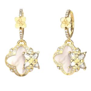 ΣΚΟΥΛΑΡΙΚΙΑ Κρεμαστά Wildflower GUESS Jewellery Επιχρυσωμένο Ανοξείδωτο Ατσάλι μεΠέτρες Ζιργκόν και Φίλντισι JUBE05583JWYGT/U - 62793