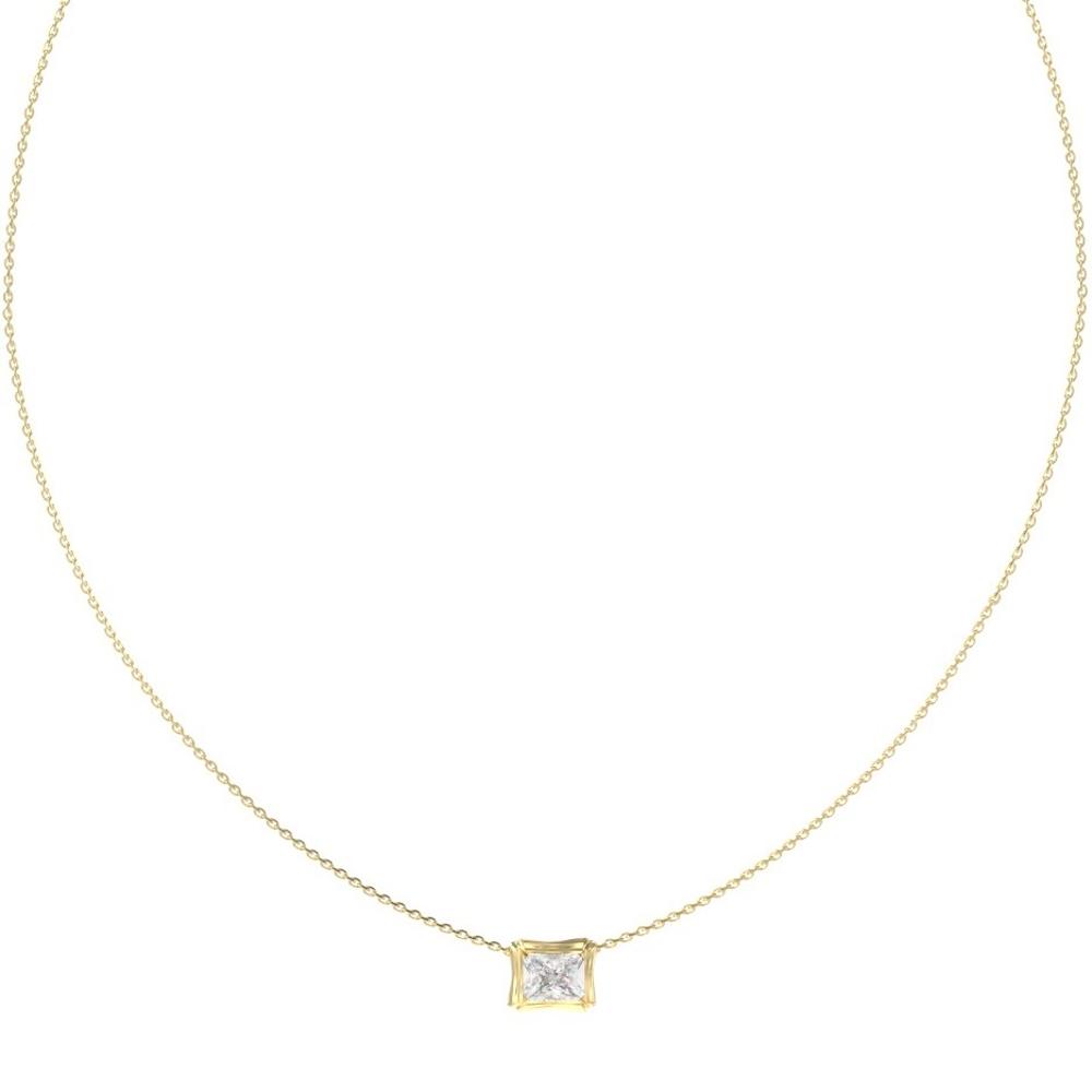 GUESS Jewellery Bamboo Necklace from Gold Plated Stainless Steel with Zircon Stones JUBN05170JWYGT/U