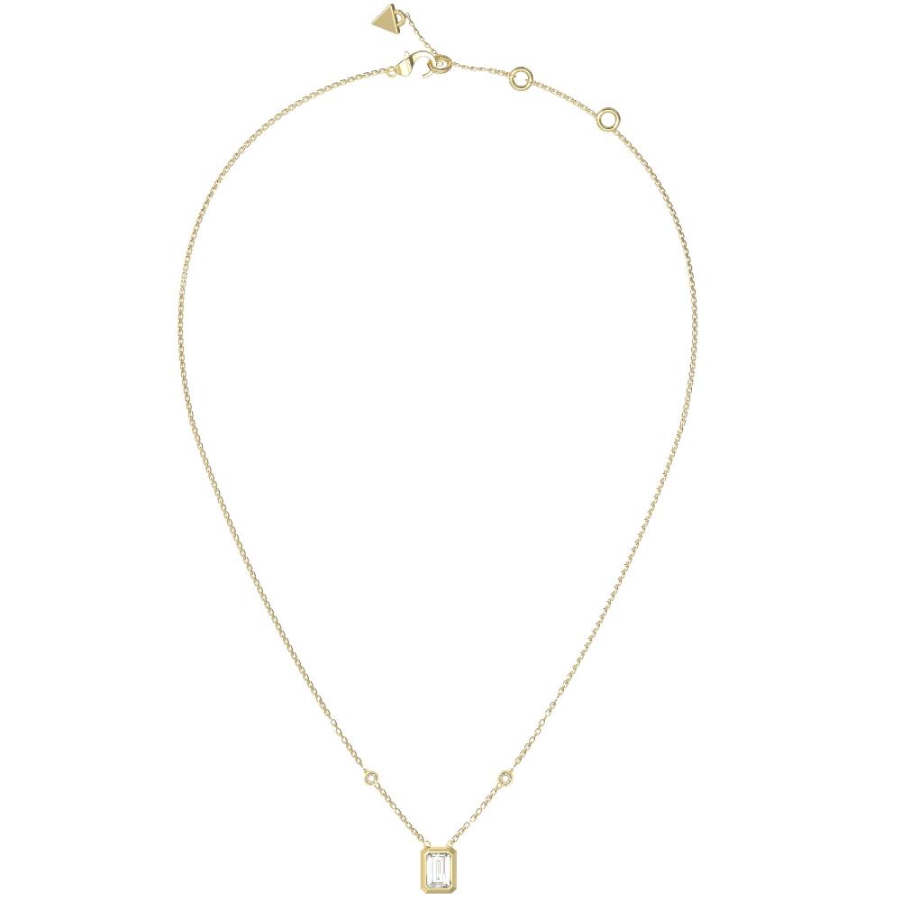 GUESS Jewellery 4G Light Necklace from Gold Plated Stainless Steel with Zircon Stones JUBN05249JWYGT/U