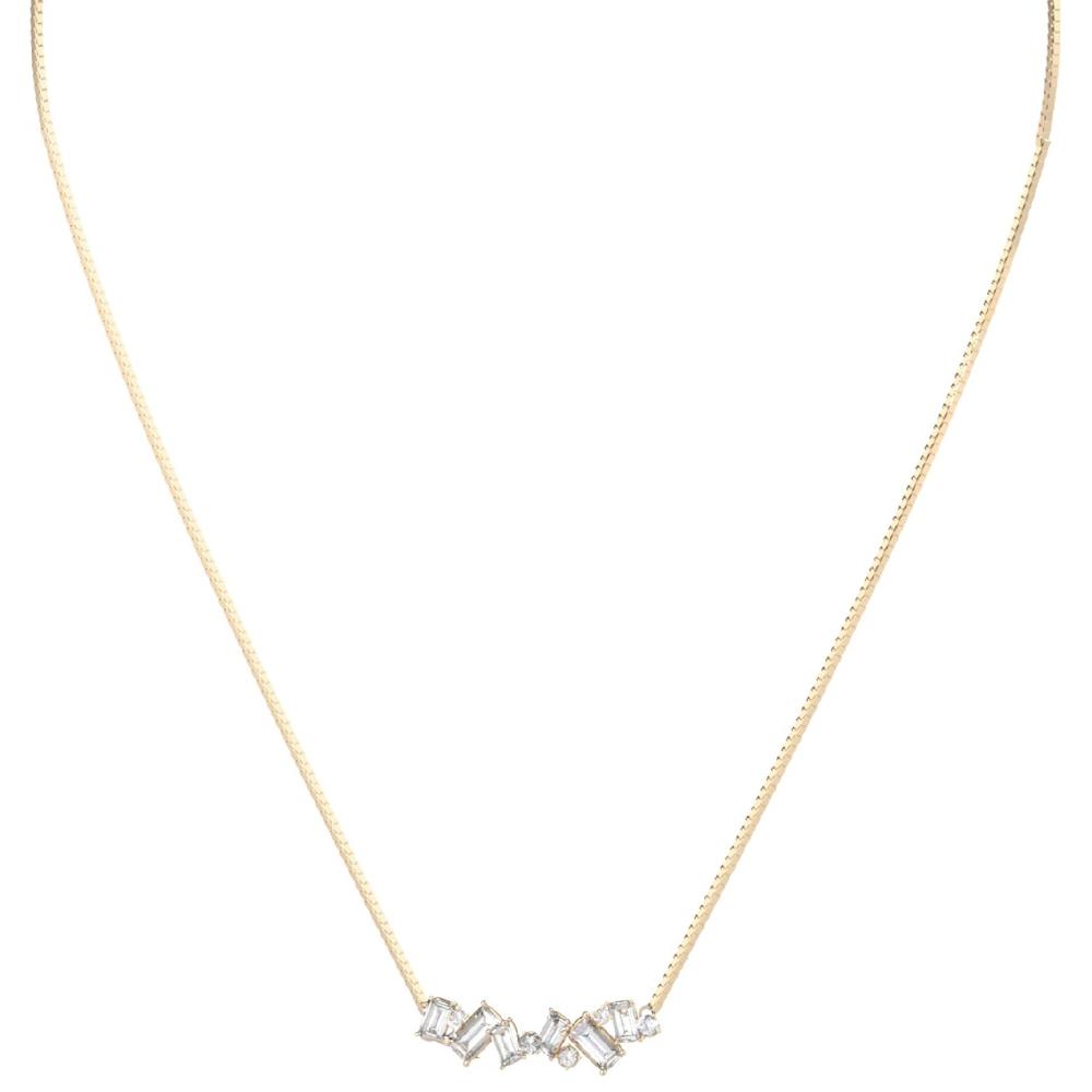 ΚΟΛΙΕ Chandelier GUESS Jewellery από Επιχρυσωμένο Ανοξείδωτο Ατσάλι με Πέτρες Ζιργκόν JUBN05358JWYGT/U
