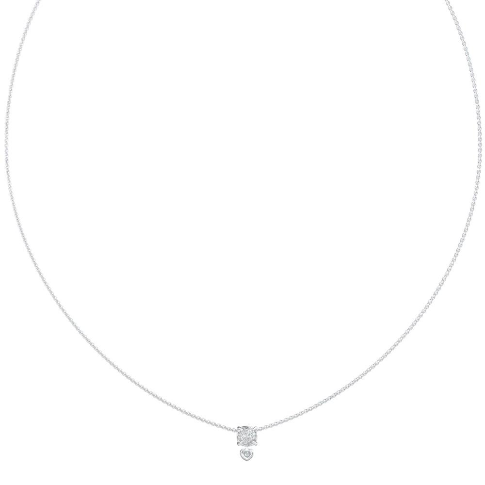 ΚΟΛΙΕ L.O.V.E. GUESS Jewellery από Ανοξείδωτο Ατσάλι με Πέτρες Ζιργκόν JUBN05467JWRHT/U