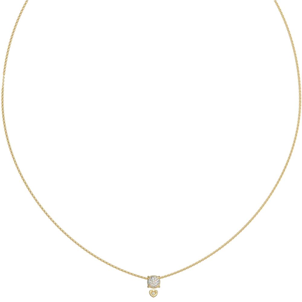ΚΟΛΙΕ L.O.V.E. GUESS Jewellery από Επιχρυσωμένο Ανοξείδωτο Ατσάλι με Πέτρες Ζιργκόν JUBN05467JWYGT/U