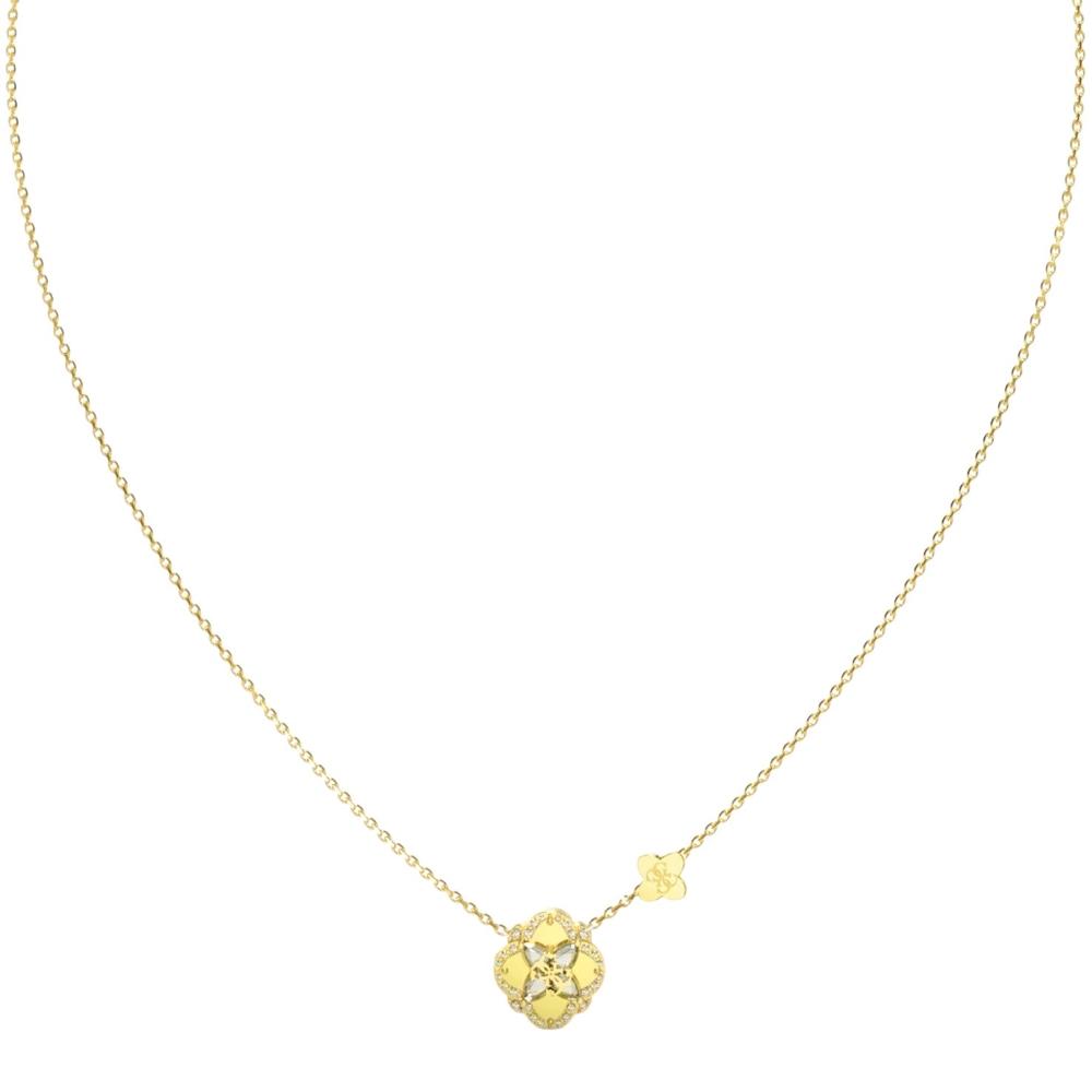 ΚΟΛΙΕ Wildflower GUESS Jewellery από Επιχρυσωμένο Ανοξείδωτο Ατσάλι με Πέτρες Ζιργκόν JUBN05502JWYGT/U