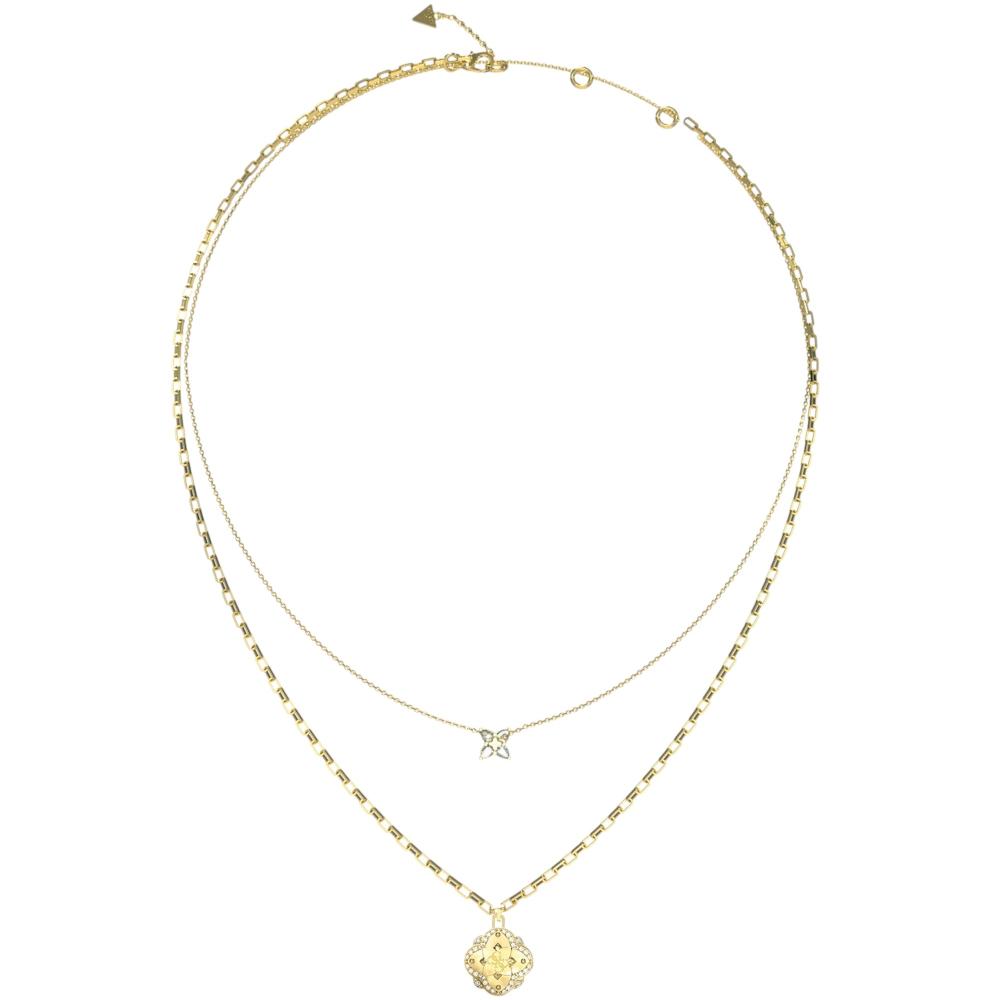ΚΟΛΙΕ Wildflower GUESS Jewellery από Επιχρυσωμένο Ανοξείδωτο Ατσάλι με Πέτρες Ζιργκόν JUBN05507JWYGT/U