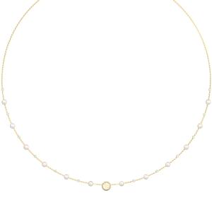 ΚΟΛΙΕ Tiny Pearly GUESS Jewellery από Επιχρυσωμένο Ανοξείδωτο Ατσάλι με Πέτρες Ζιργκόν και Μαργαριτάρια JUBN05515JWYGT/U - 62837