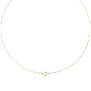 ΚΟΛΙΕ Tiny Pearly GUESS Jewellery από Επιχρυσωμένο Ανοξείδωτο Ατσάλι με Πέτρες Ζιργκόν και Μαργαριτάρια JUBN05519JWYGT/U - 62841