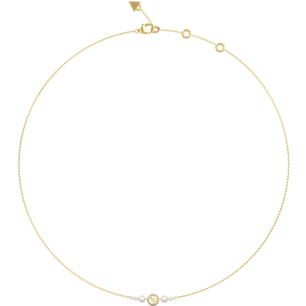 ΚΟΛΙΕ Tiny Pearly GUESS Jewellery από Επιχρυσωμένο Ανοξείδωτο Ατσάλι με Πέτρες Ζιργκόν και Μαργαριτάρια JUBN05519JWYGT/U