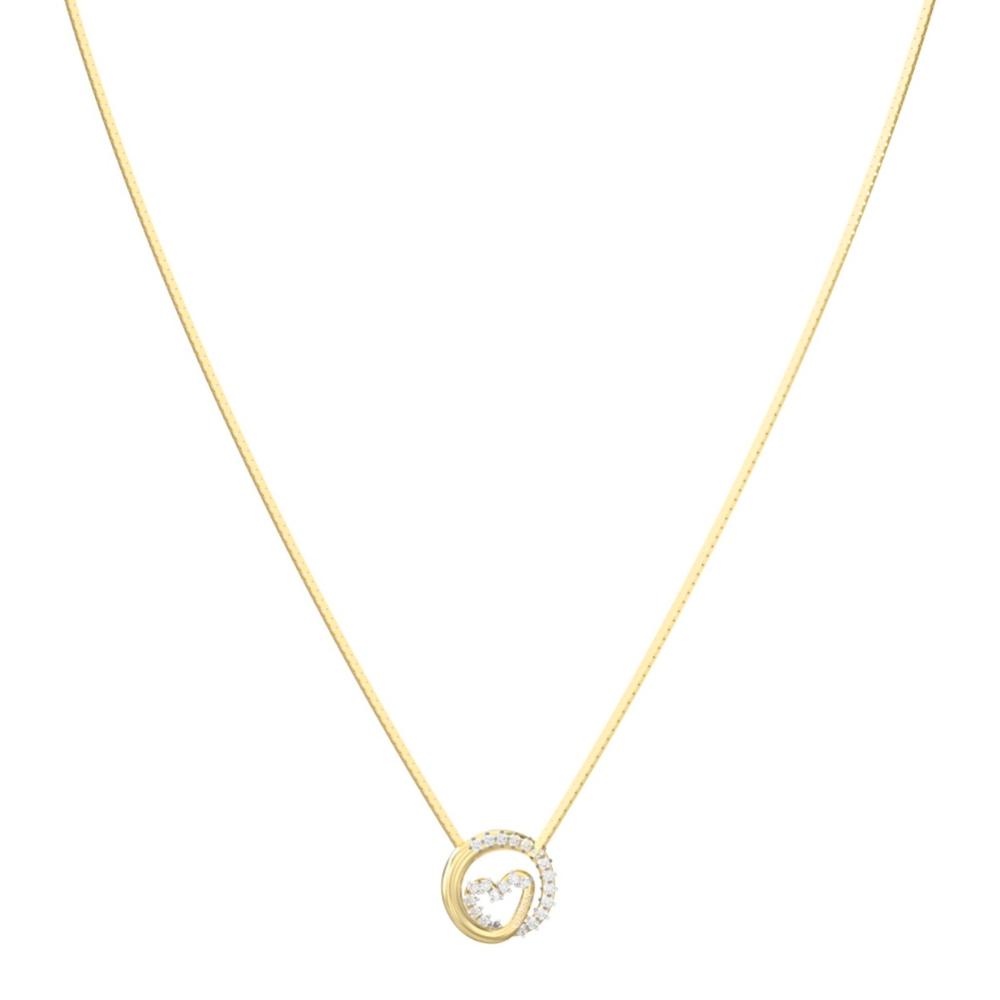 ΚΟΛΙΕ Iconique GUESS Jewellery από Επιχρυσωμένο Ανοξείδωτο Ατσάλι με Πέτρες Ζιργκόν JUBN05526JWYGT/U