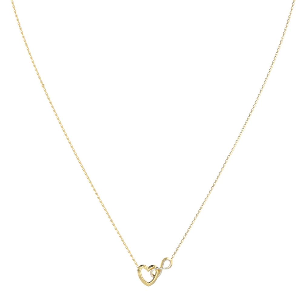 ΚΟΛΙΕ Iconique GUESS Jewellery από Επιχρυσωμένο Ανοξείδωτο Ατσάλι με Πέτρες Ζιργκόν JUBN05530JWYGT/U