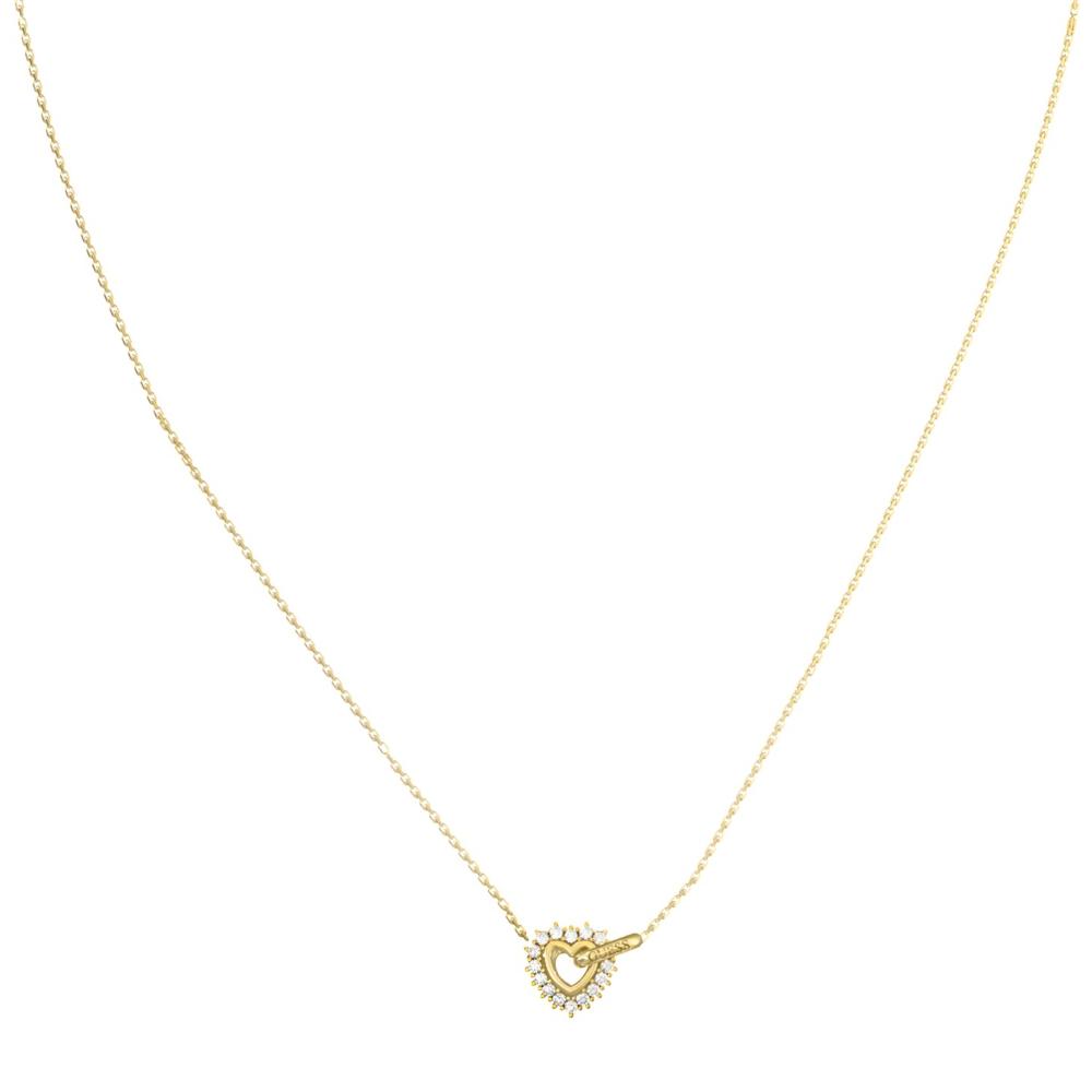 ΚΟΛΙΕ Iconique GUESS Jewellery από Επιχρυσωμένο Ανοξείδωτο Ατσάλι με Πέτρες Ζιργκόν JUBN05533JWYGT/U