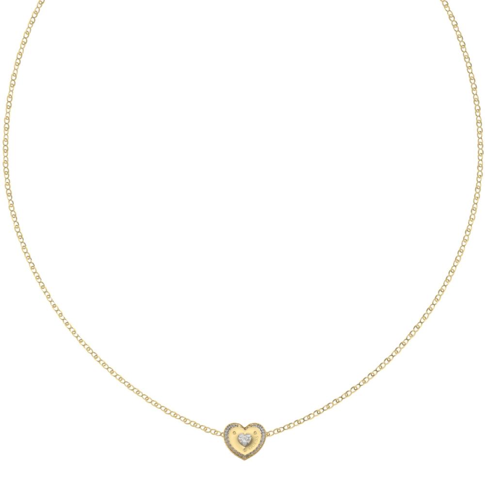 ΚΟΛΙΕ Till Morning GUESS Jewellery από Επιχρυσωμένο Ανοξείδωτο Ατσάλι με Πέτρες Ζιργκόν JUBN05549JWYGT/U