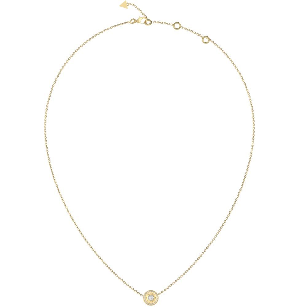 GUESS Jewellery Till Morning Necklace from Gold Plated Stainless Steel with Zircon Stones JUBN05554JWYGT/U