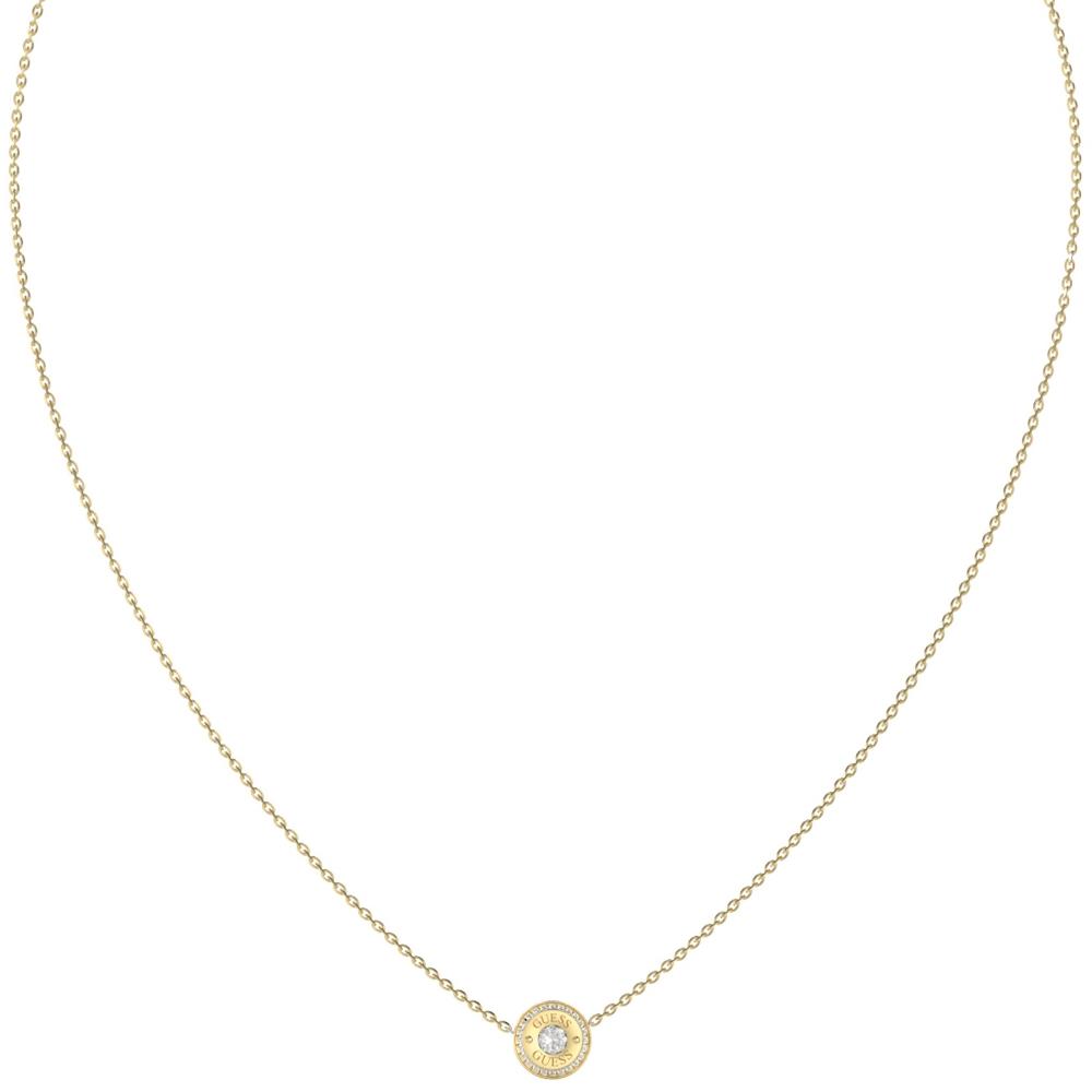 GUESS Jewellery Till Morning Necklace from Gold Plated Stainless Steel with Zircon Stones JUBN05554JWYGT/U