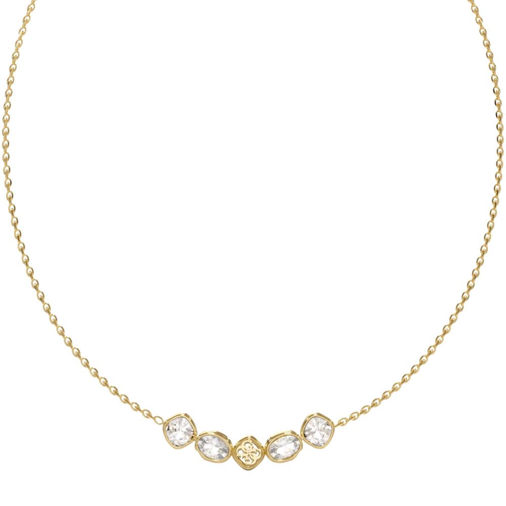 GUESS Jewellery Necklace from Gold Plated Stainless Steel with Zircon Stones JUBN05569JWYGT/U