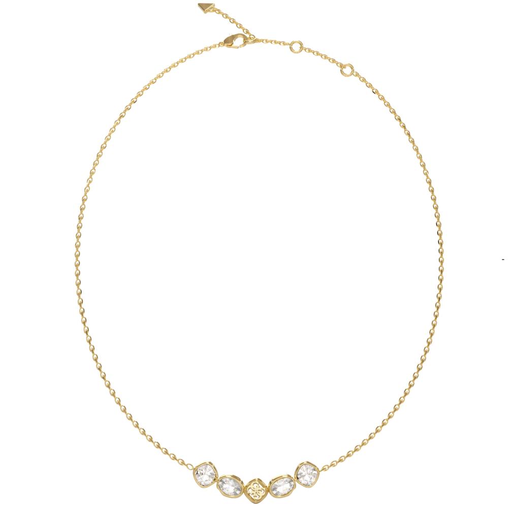 GUESS Jewellery Necklace from Gold Plated Stainless Steel with Zircon Stones JUBN05569JWYGT/U