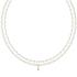 GUESS Jewellery Tiny Pearly Necklace from Gold Plated Stainless Steel with Zircon Stones and Pearls JUBN05576JWYGT/U - 0