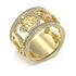 GUESS Jewellery 4G Love Ring from Gold Plated Stainless Steel with Zircon Stones JUBR05037JWYG54 - 0