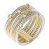 GUESS Jewellery Ring from Gold Plated and Platinum Plated Stainless Steel with Zircon Stones JUBR05388JWYGRH56 - 0