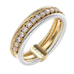 GUESS Kalybe Jewellery Ring from Gold Plated and Platinum Plated Stainless Steel with Zircon Stones JUBR05393JWYGRH54 - 62512