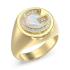 GUESS G Crystal Jewellery Ring from Gold Plated Stainless Steel with Zircon Stones JUBR05439JWYG56 - 0