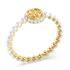 GUESS Tiny Pearly Jewellery Ring from Gold Plated Stainless Steel with Zircon Stones and Pearls JUBR05522JWYG56 - 0