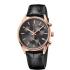 CALVIN KLEIN Formality Chronograph 43mm Rose Gold Stainless Steel Black Leather Strap K4M276C3 - 0