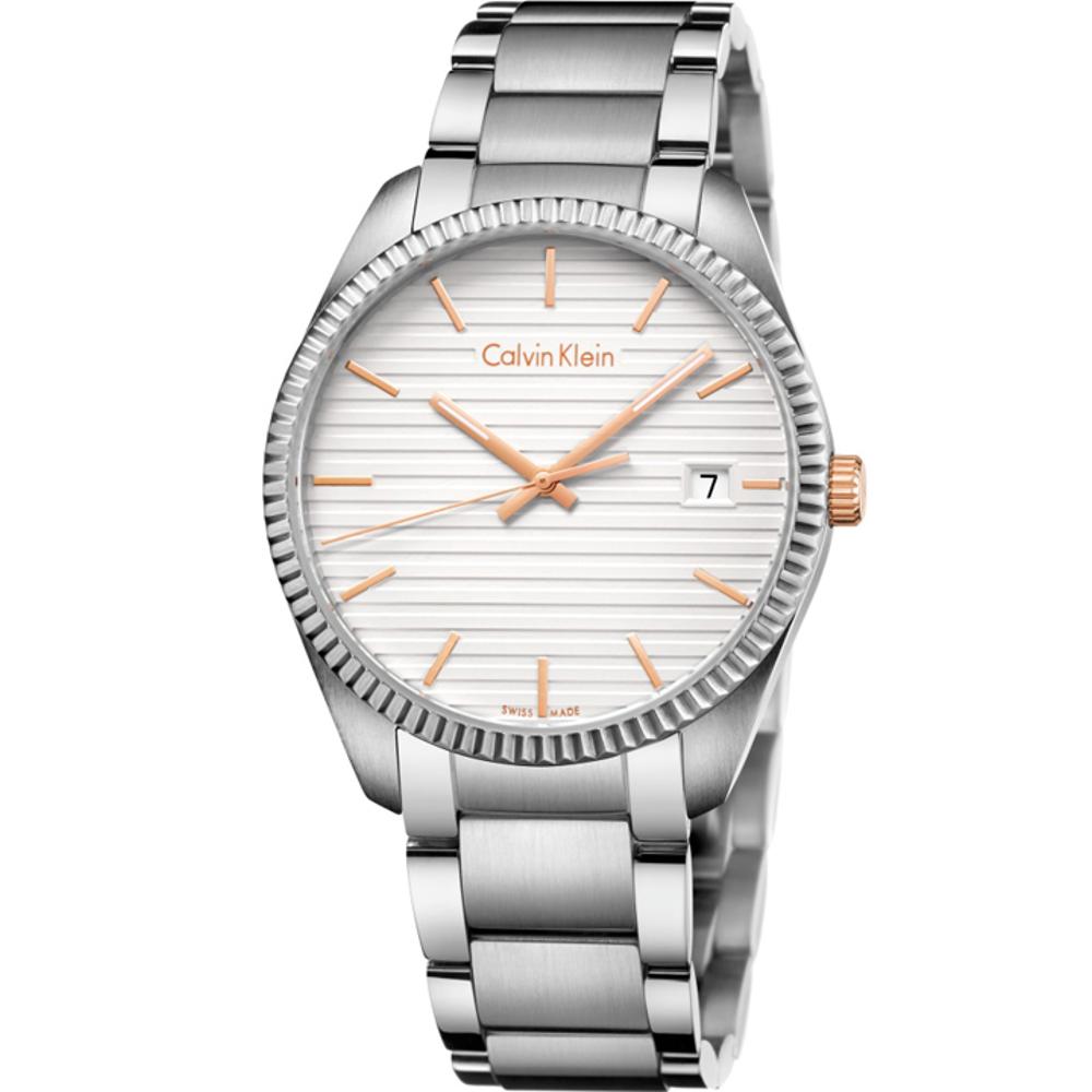 CALVIN KLEIN Alliance Three Hands 40mm Silver Stainless Steel Bracelet K5R31B46