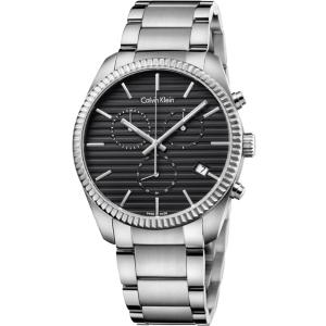 CALVIN KLEIN Alliance Chronograph 42mm Silver Stainless Steel Bracelet K5R37141 - 1409