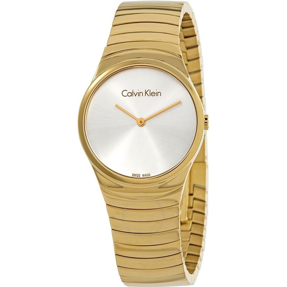 CALVIN KLEIN Whirl Three Hands 33mm Gold Stainless Steel Bracelet K8A23546