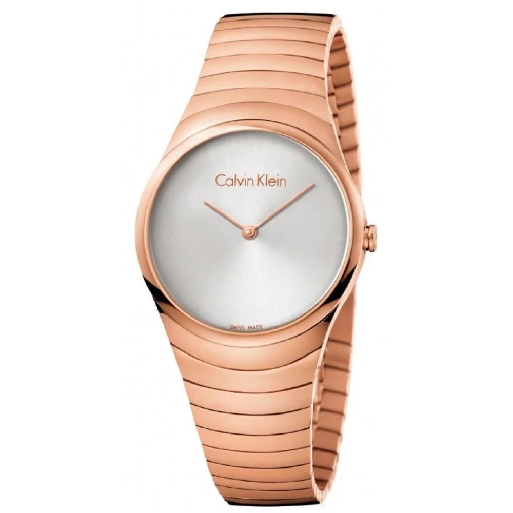 CALVIN KLEIN Whirl Three Hands 33mm Rose Gold Stainless Steel Bracelet K8A23646