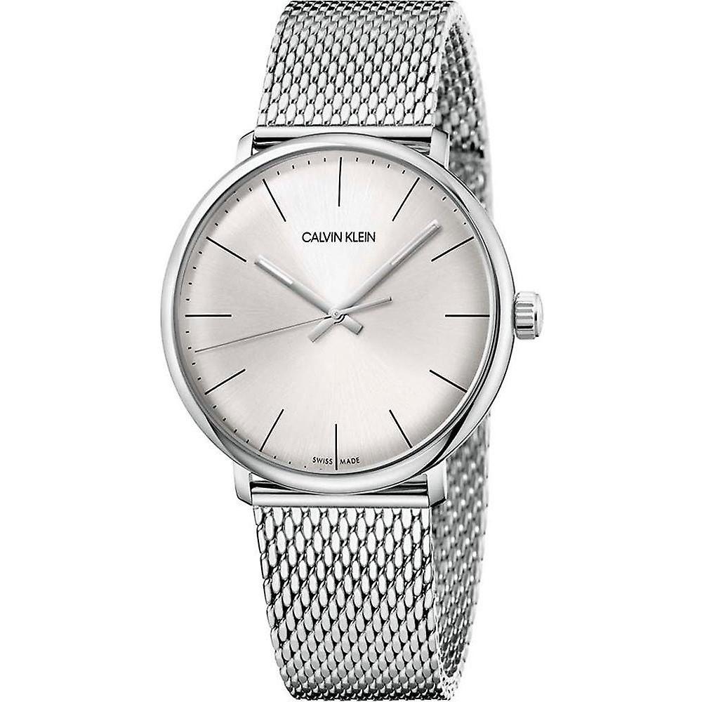 CALVIN KLEIN High Noon Three Hands 40mm Silver Stainless Steel Mesh Bracelet K8M21126