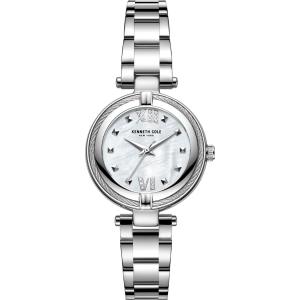KENNETH COLE New York Three Hands 32mm Silver Stainless Steel Bracelet KC50980001 - 10805