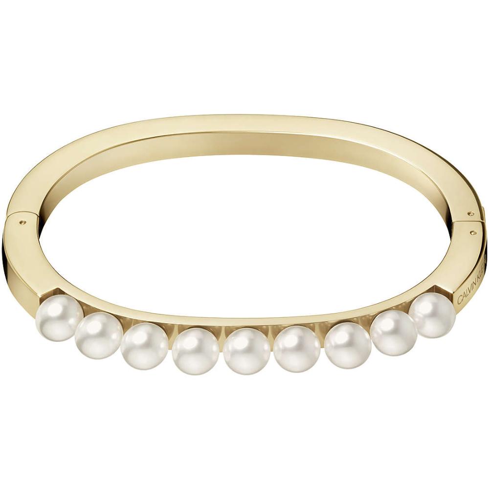 CALVIN KLEIN Bracelet Circling Pearls Gold Stainless Steel KJAKJD14010S