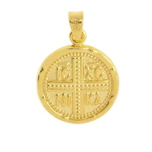 ΚΩΝΣΤΑΝΤΙΝΑΤΟ Βυζαντινό SENZIO Collection από Κ14 Κίτρινο Χρυσό KN0033 - 46504