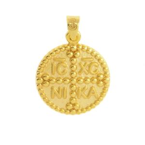 ΚΩΝΣΤΑΝΤΙΝΑΤΟ Βυζαντινό SENZIO Collection από Κ14 Κίτρινο Χρυσό KN0034 - 46511