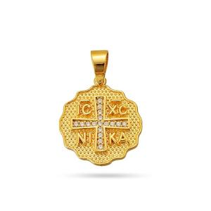 ΚΩΝΣΤΑΝΤΙΝΑΤΟ SENZIO Collection Κ14 Κίτρινο Χρυσό με Πέτρες Ζιργκόν KN019 - 38530