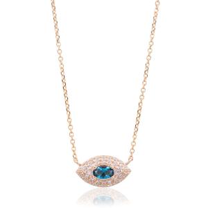 NECKLACE SENZIO Collection Yellow Gold 9K with Zircon KXT819 - 26345