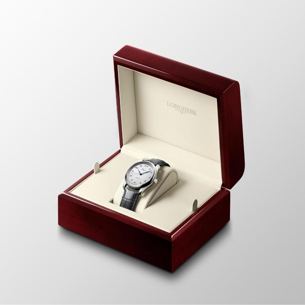LONGINES Master Collection 190th Anniversary 40mm Silver Stainless Steel Grey Leather Strap L27934732 - 7