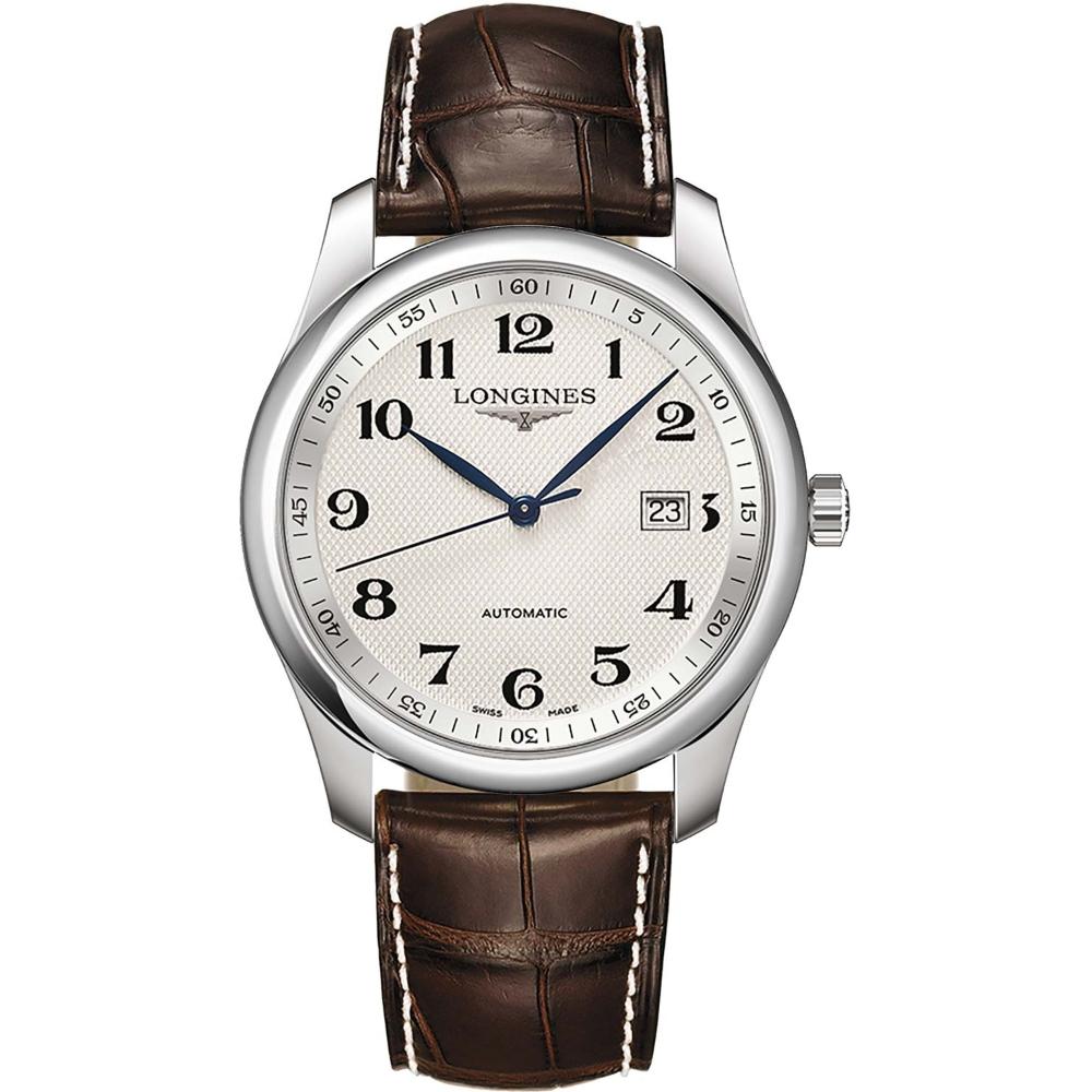 LONGINES Master Collection 42mm Silver Stainless Steel Brown Leather Strap L28934785