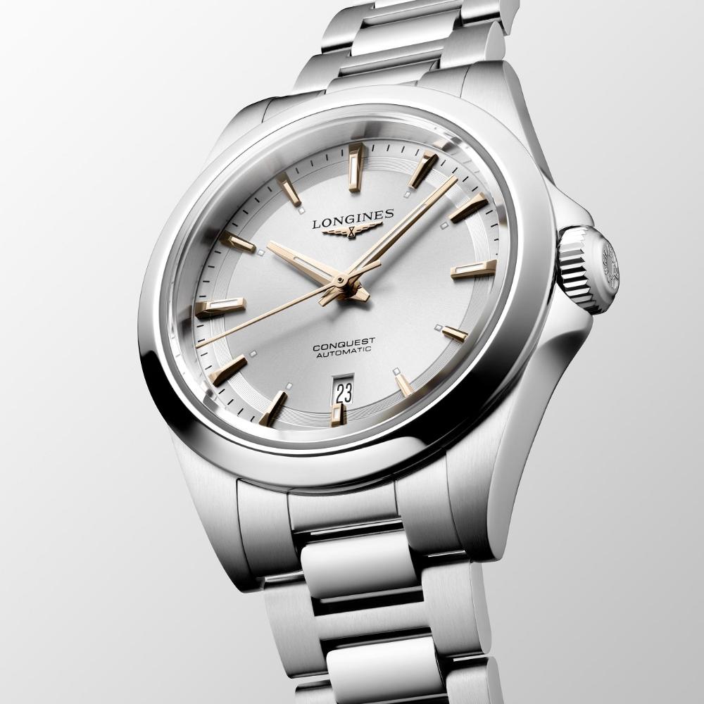 LONGINES Conquest Automatic Sunray Silver Dial 30mm Silver Stainless Steel Bracelet L33204726